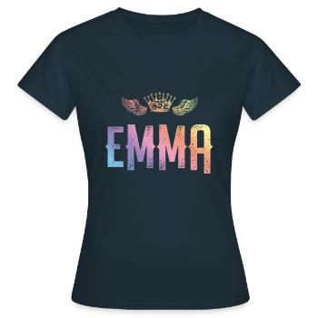 Emma - Frauen T-Shirt - Navy - Vorne - AI Model Female 172 dark (172cm)