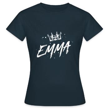 Emma - Frauen T-Shirt - Navy - Vorne - AI Model Female 172 dark (172cm)
