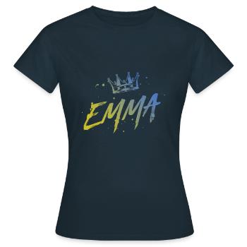 Emma - Frauen T-Shirt - Navy - Vorne - AI Model Female 172 dark (172cm)