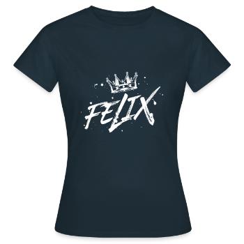 Felix - Frauen T-Shirt - Navy - Vorne - AI Model Female 172 dark (172cm)
