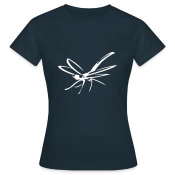 Libelle Libellen - Frauen T-Shirt - Navy - Vorne - AI Model Female 172 dark (172cm)