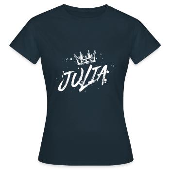 Julia - Frauen T-Shirt - Navy - Vorne - AI Model Female 172 dark (172cm)