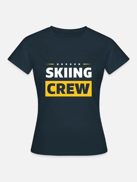 Skiing Crew - Frauen T-Shirt - Navy