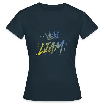Liam - Frauen T-Shirt - Navy - Vorne - AI Model Female 172 dark (172cm)