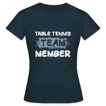 Table Tennis Team - Frauen T-Shirt - Navy - Vorne - AI Model Female 172 dark (172cm)