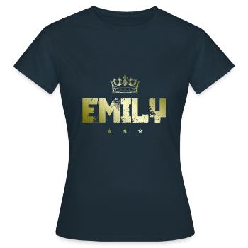 Emily - Frauen T-Shirt - Navy - Vorne - AI Model Female 172 dark (172cm)