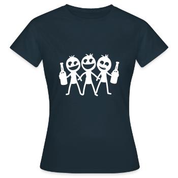 Enterrement de vie de garçon bonhomme allumette - T-shirt Femme - marine - Devant - AI Model Female 172 dark (172cm)