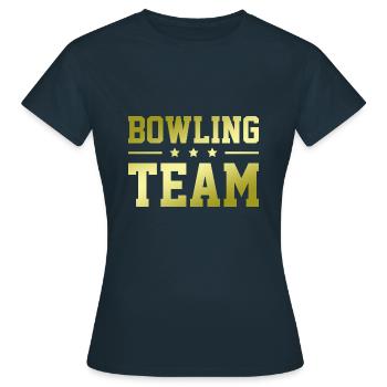 Équipe de bowling - T-shirt Femme - marine - Devant - AI Model Female 172 dark (172cm)