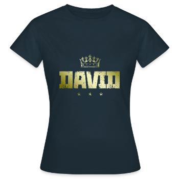 David - Frauen T-Shirt - Navy - Vorne - AI Model Female 172 dark (172cm)