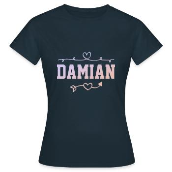 Damian - Frauen T-Shirt - Navy - Vorne - AI Model Female 172 dark (172cm)