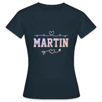 Martin - Women's T-Shirt - navy - Front - AI Model Female 172 dark (172cm)