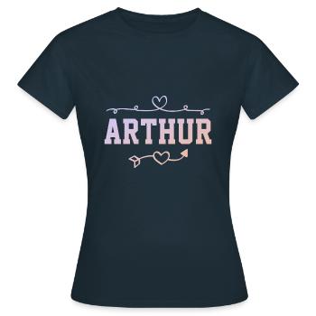 Arthur - Frauen T-Shirt - Navy - Vorne - AI Model Female 172 dark (172cm)