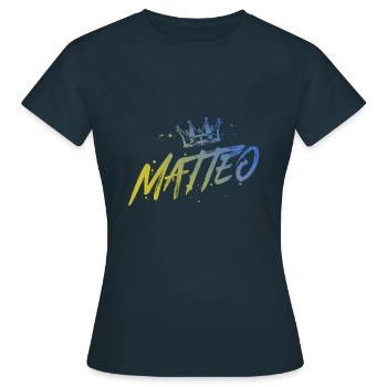 Matteo - Frauen T-Shirt - Navy - Vorne - AI Model Female 172 dark (172cm)