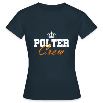 Polter Crew Fiançailles Mariage - T-shirt Femme - marine - Devant - AI Model Female 172 dark (172cm)