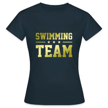 Équipe de natation - T-shirt Femme - marine - Devant - AI Model Female 172 dark (172cm)