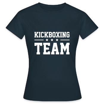 Kickboxing Team - Frauen T-Shirt - Navy - Vorne - AI Model Female 172 dark (172cm)