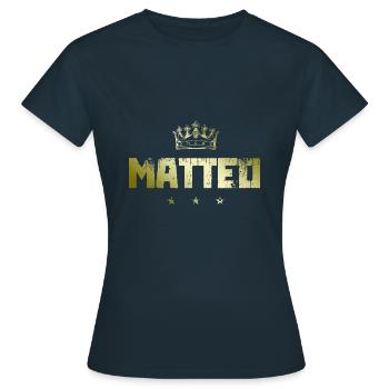 Matteo - Frauen T-Shirt - Navy - Vorne - AI Model Female 172 dark (172cm)