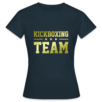 Kickboxing Team - Frauen T-Shirt - Navy - Vorne - AI Model Female 172 dark (172cm)