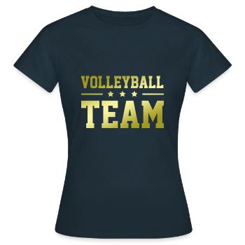 Volleyball Team - Frauen T-Shirt - Navy - Vorne - AI Model Female 172 dark (172cm)