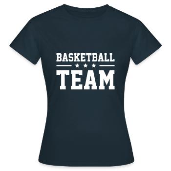 Équipe de basket-ball - T-shirt Femme - marine - Devant - AI Model Female 172 dark (172cm)