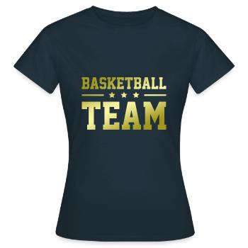 Équipe de basket-ball - T-shirt Femme - marine - Devant - AI Model Female 172 dark (172cm)