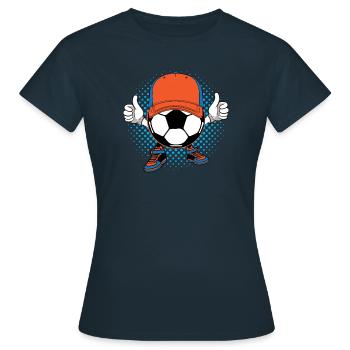 Football - EM - Soccer - Shirt - Women's T-Shirt - navy - Front - AI Model Female 172 dark (172cm)