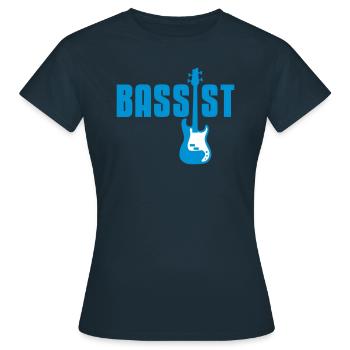 bassist - Women's T-Shirt - navy - Front - AI Model Female 172 dark (172cm)