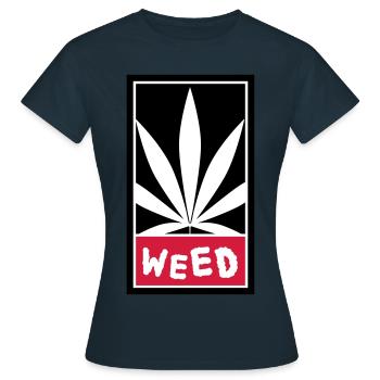 Weed - Women's T-Shirt - navy - Front - AI Model Female 172 dark (172cm)