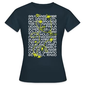 FEOS.OTF Dunkel v2 - Frauen T-Shirt - Navy - Vorne - AI Model Female 172 dark (172cm)