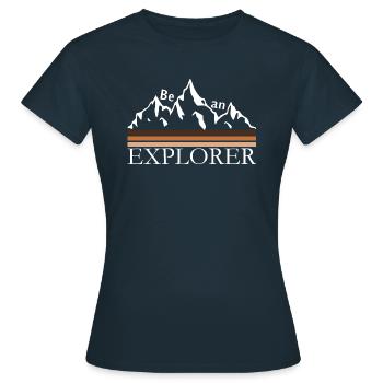 Explorer - Frauen T-Shirt - Navy - Vorne - AI Model Female 172 dark (172cm)