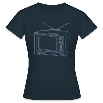 Téléviseur TV - T-shirt Femme - marine - Devant - AI Model Female 172 dark (172cm)