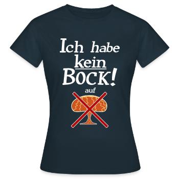 Kein Bock auf Atomkrieg - Frauen T-Shirt - Navy - Vorne - AI Model Female 172 dark (172cm)