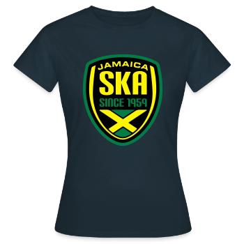 Ska Wappen_2 - T-shirt Femme - marine - Devant - AI Model Female 172 dark (172cm)
