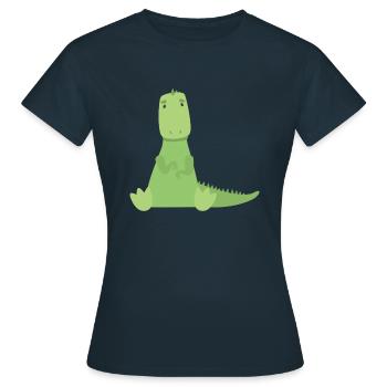 T-Rex - Frauen T-Shirt - Navy - Vorne - AI Model Female 172 dark (172cm)
