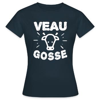 veau gosse - T-shirt Femme - marine - Devant - AI Model Female 172 dark (172cm)