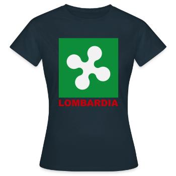 Lombardei Italien Sehenswürdigkeiten Tourismus Reisen - Frauen T-Shirt - Navy - Vorne - AI Model Female 172 dark (172cm)