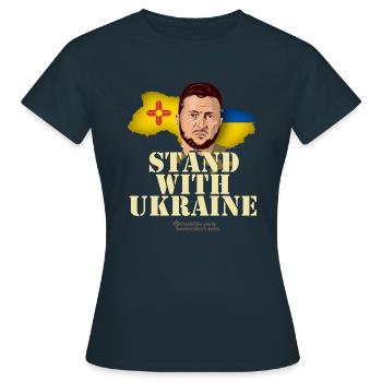 Ukraine New Mexico - Frauen T-Shirt - Navy - Vorne - AI Model Female 172 dark (172cm)
