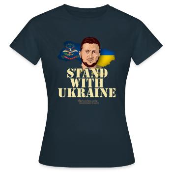 Ukraine Dakota du Nord - T-shirt Femme - marine - Devant - AI Model Female 172 dark (172cm)