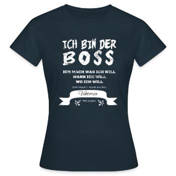 Witziger Spruch Viktoria - Frauen T-Shirt - Navy - Vorne - AI Model Female 172 dark (172cm)