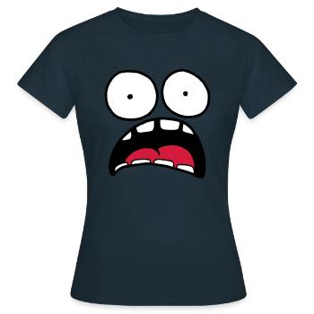 Oh mon dieu! Comique - T-shirt Femme - marine - Devant - AI Model Female 172 dark (172cm)