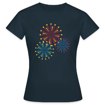 Firework - Women's T-Shirt - navy - Front - AI Model Female 172 dark (172cm)