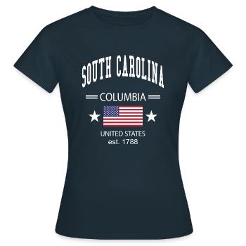 Caroline du Sud - T-shirt Femme - marine - Devant - AI Model Female 172 dark (172cm)