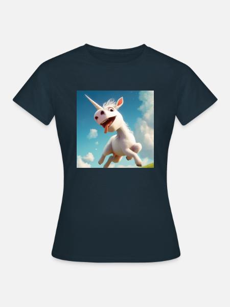 crazy unicorn - Frauen T-Shirt - Navy