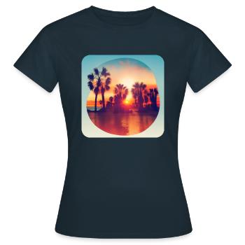 SUMMER SUNSET - Women's T-Shirt - navy - Front - AI Model Female 172 dark (172cm)