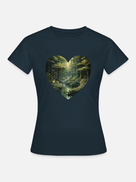 Magischer Wald ✨ - Frauen T-Shirt - Navy