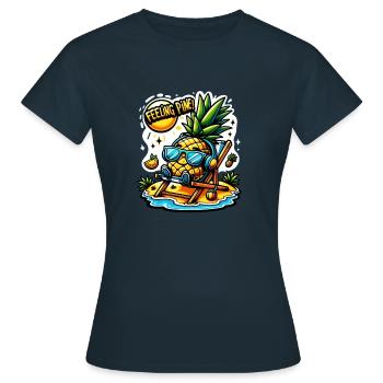 Feeling Pine - Women's T-Shirt - navy - Front - AI Model Female 172 dark (172cm)
