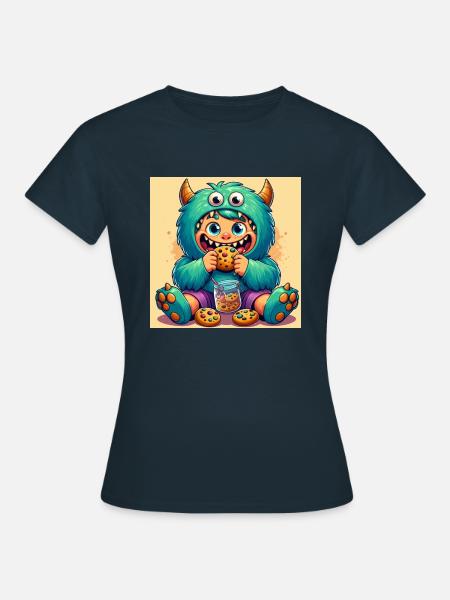 krümmelmonster - Frauen T-Shirt - Navy