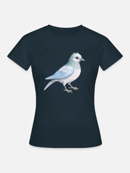bird hand drawn - Frauen T-Shirt - Navy