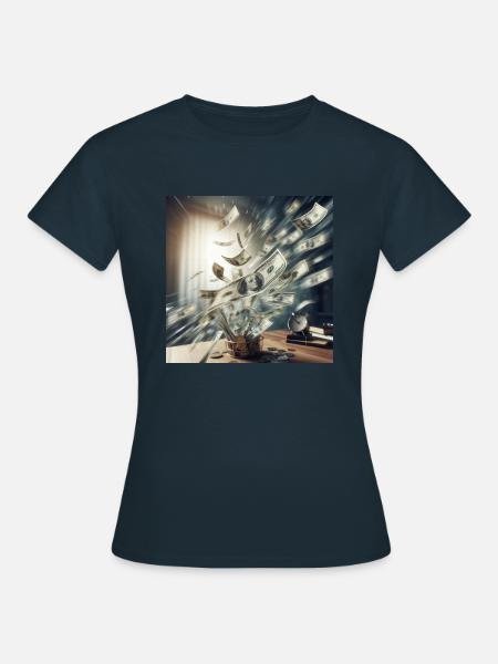 Automatisches Verdienen - Passiv - Frauen T-Shirt - Navy