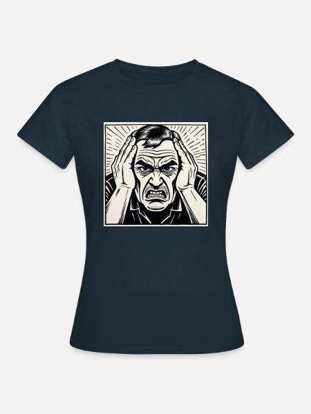 Angry Guy - Frauen T-Shirt - Navy